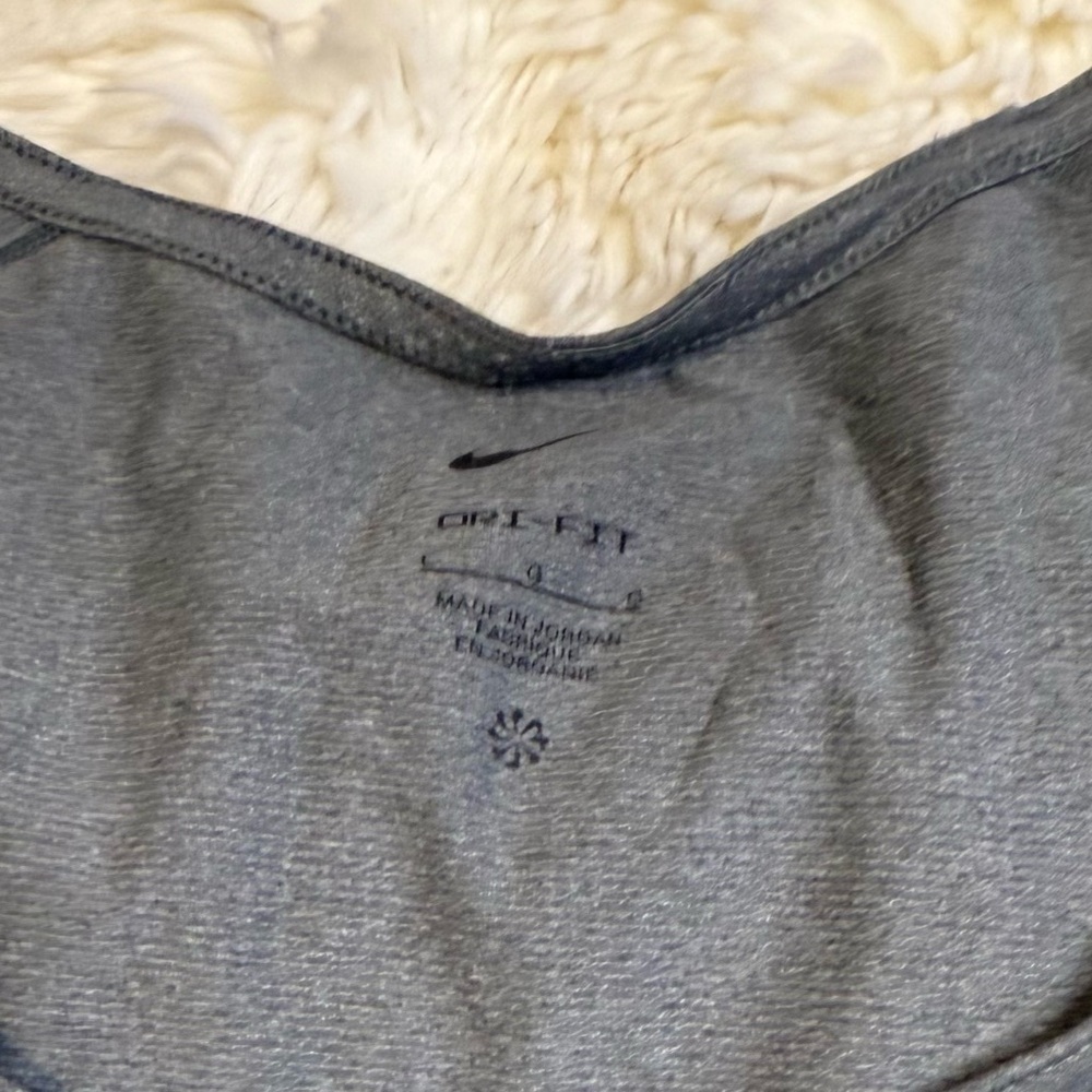 Nike men’s dark gray dri fit tank Top large standard fit lightweight - Picture 3 of 6